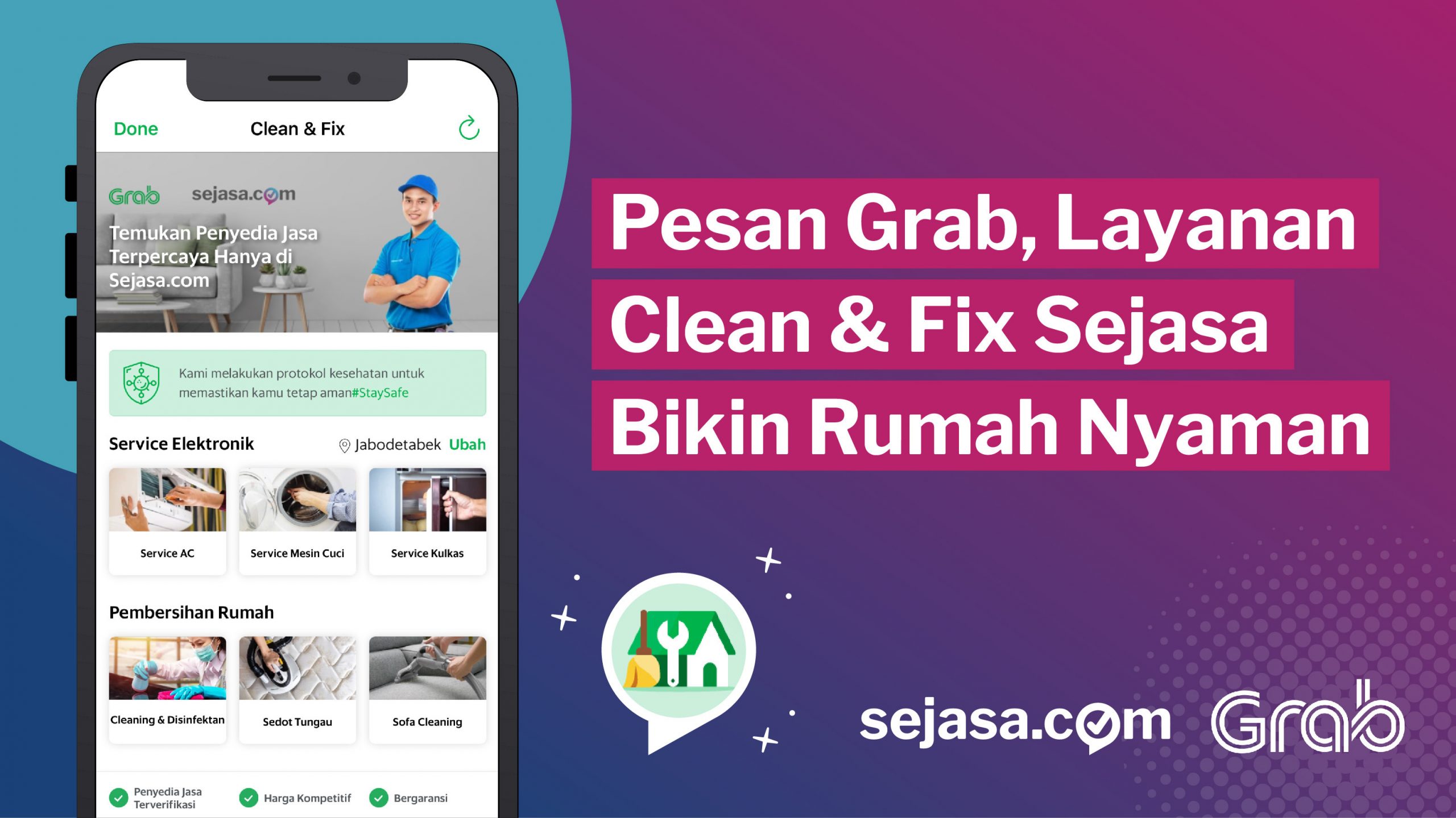 Pesan Grab, Layanan Clean & Fix Sejasa Bikin Rumah Nyaman - Sejasa ...